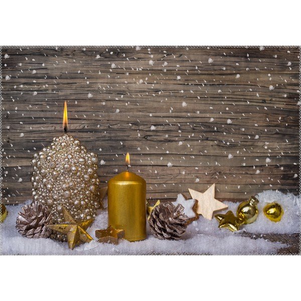 Koberec Vitaus Christmas Period Golden Rustic, 50 x 80 cm
