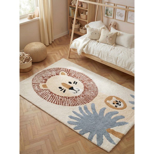 Tappeto per bambini color crema in cotone lavabile/tessuto a mano 140x200 cm Snuggle Leander – Hanse Home-image-1