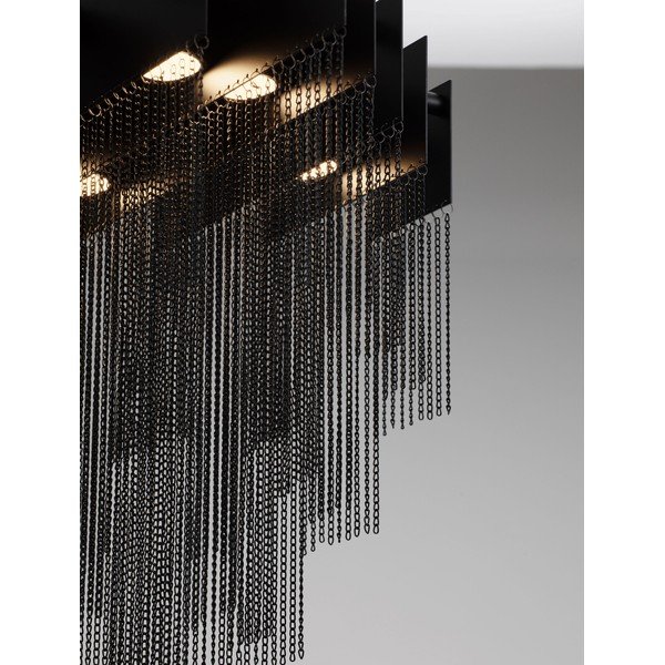 Lampadario LED nero opaco in acciaio con intensità regolabile Revια – Nova Luce-image-2