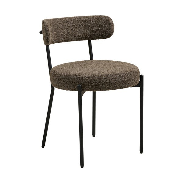 Sedia da pranzo marrone in imbottito Badalona – House Nordic