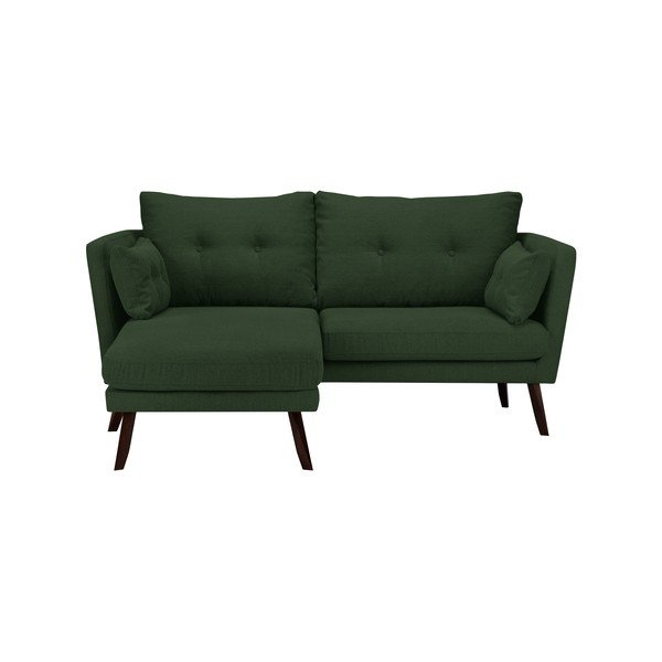 Divano verde a tre posti Elena, con lettino nell'angolo a sinistra - Mazzini Sofas-image-4