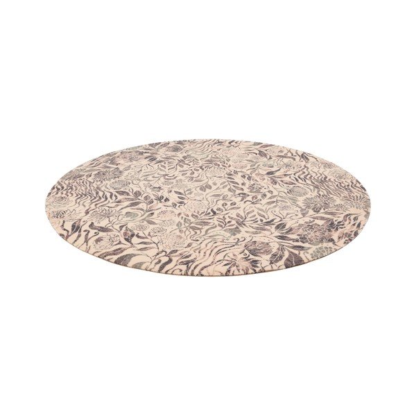 Tappeto rotondo beige in lana ø 160 cm Fiorena – Agnella-image-3
