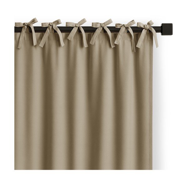 Tenda parzialmente oscurante beige 140x250 cm Carli Tie – Restilo
