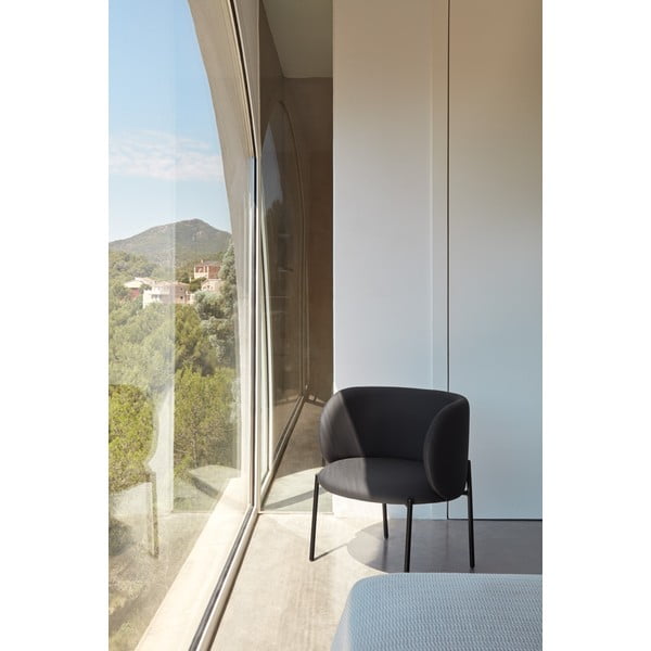 Poltrona in similpelle nera Mogi - Teulat-image-1