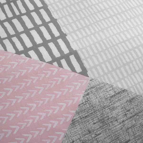 Set copripiumino e federa rosa per letto singolo 135x200 cm Larsson Geo – Catherine Lansfield-image-3