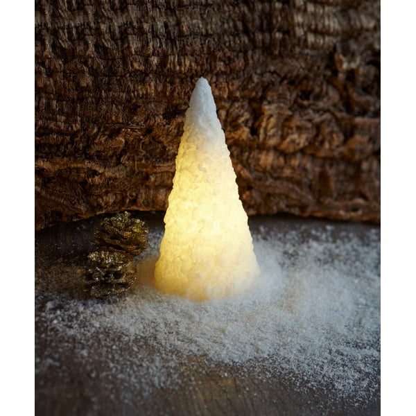 Decorazione luminosa a LED Cono, altezza 18 cm Snow - Sirius