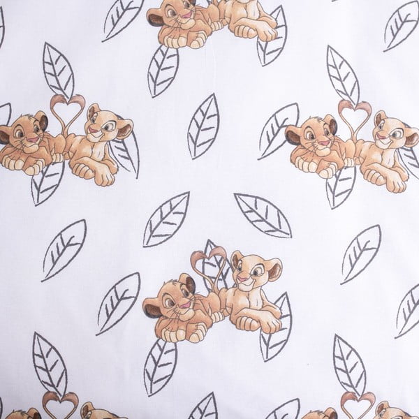 Set copripiumino e federa da bambini giallo chiaro in cotone per culla 100x135 cm Lion King "Best Friends" – Jerry Fabrics-image-4