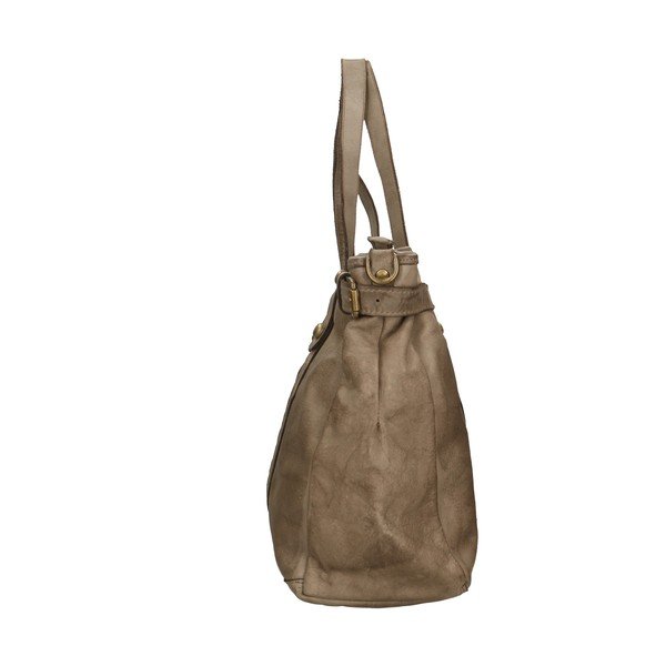 Borsa in pelle marrone e grigia - Chicca Borse-image-3