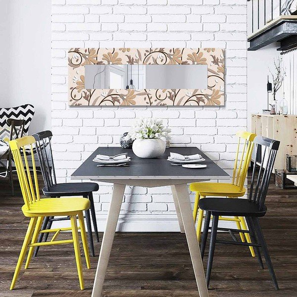 Specchio da parete con cornice in legno 40x120 cm - Wallity-image-2