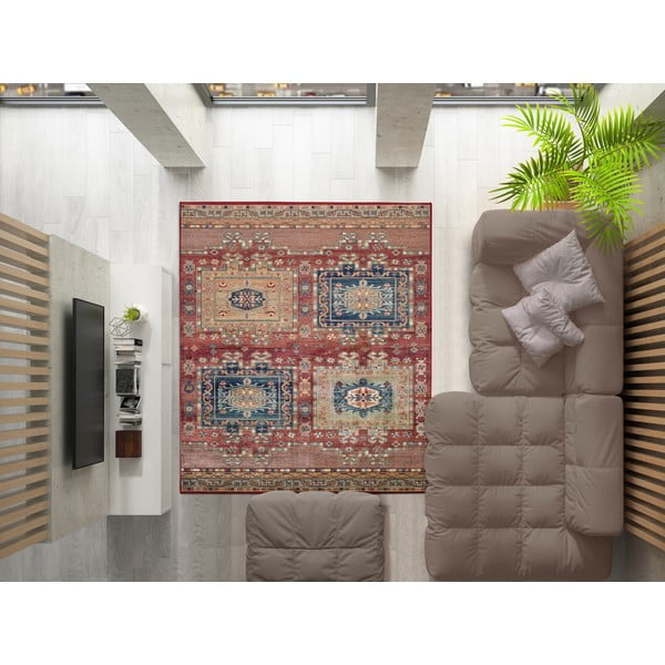 Tappeto in viscosa rossa , 120 x 170 cm Ornament - Universal-image-1