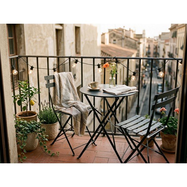 Set da pranzo da giardino color antracite in acciaio per 2 persone Austin – Bizzotto-image-4