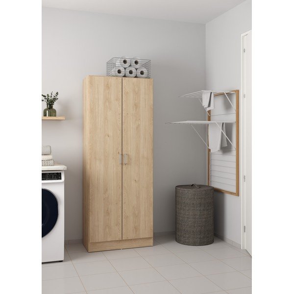 Armadio di colore naturale con effetto rovere 70x181x36 cm Focus – Tvilum-image-1