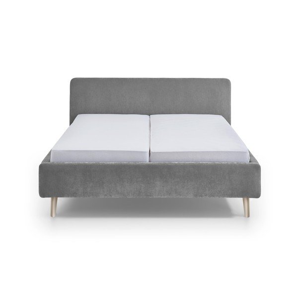 Letto matrimoniale imbottito grigio rete non inclusa 160x200 cm Mattis – Meise Möbel-image-4