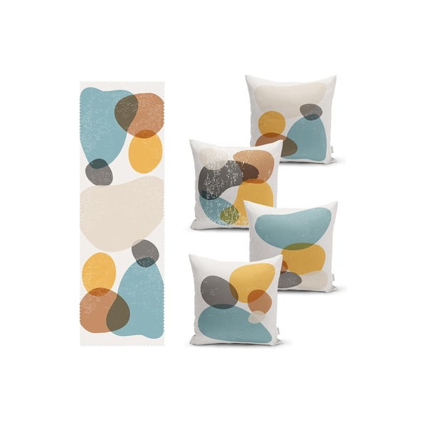 Set di 4 federe e runner da tavola in misto cotone - Minimalist Home World