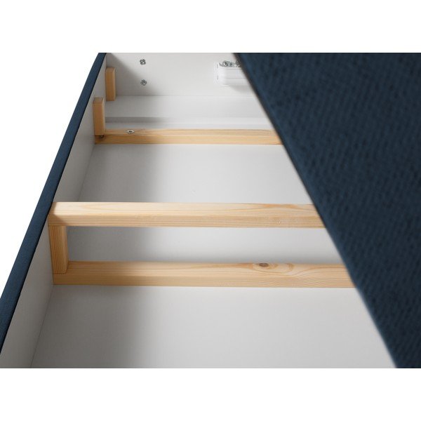 Letto boxspring blu scuro con contenitore 160x200 cm Sunset - Cosmopolitan Design-image-4