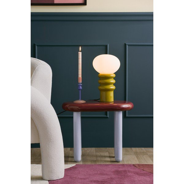 Lampada da tavolo color kaki in ceramica (altezza totale 33,5 cm) Catania Aro – Leitmotiv-image-2