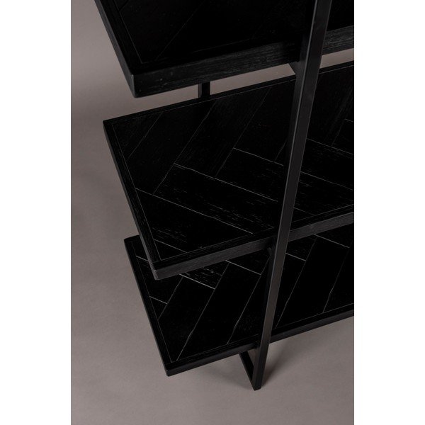 Libreria nera in legno esotico 140x146 cm Class - Dutchbone-image-1