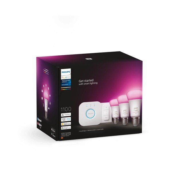 Smart starter pack 5 pz E27, 11 W White and color ambiance - Philips Hue-image-2