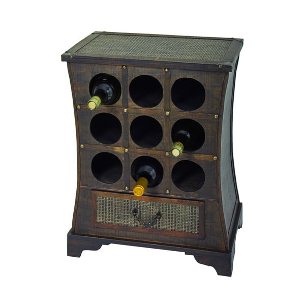 Scaffale per vino marrone 9 bottiglie 46x58 cm - Deco Pleasure