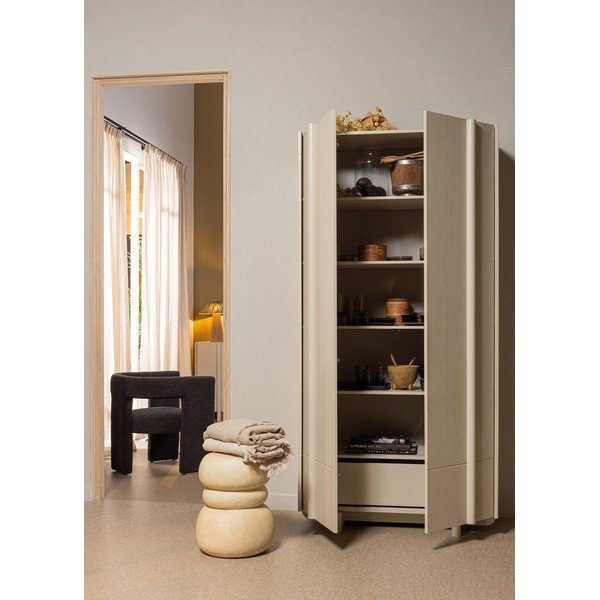 Armadio modulare in legno di pino crema 101x210 cm Basu - WOOOD-image-4