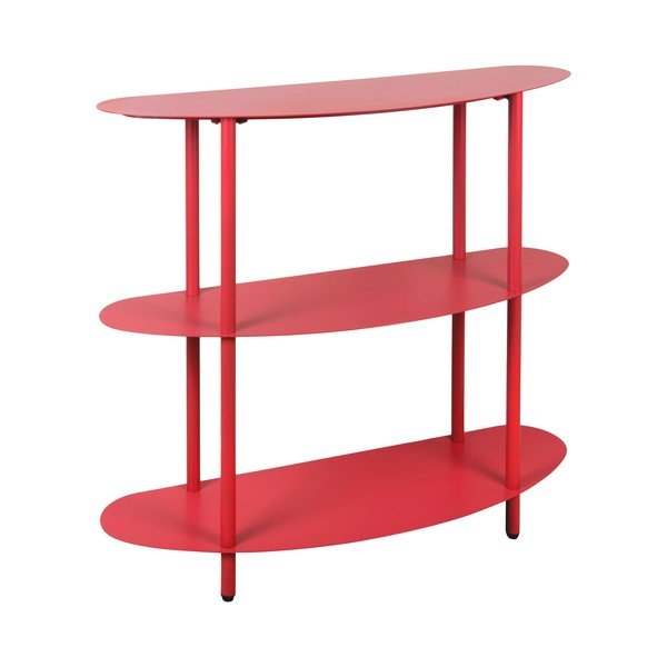 Scaffale rosso in metallo 90x82x28 cm Cool Retro – Leitmotiv