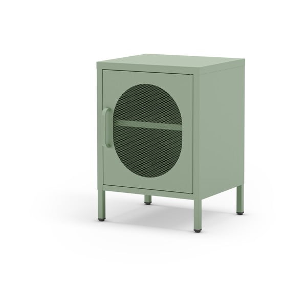 Comodino in metallo color menta Diora - Marckeric-image-3