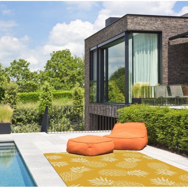 Tappeto giallo per esterni , 160 x 230 cm Ananas - Floorita-image-1