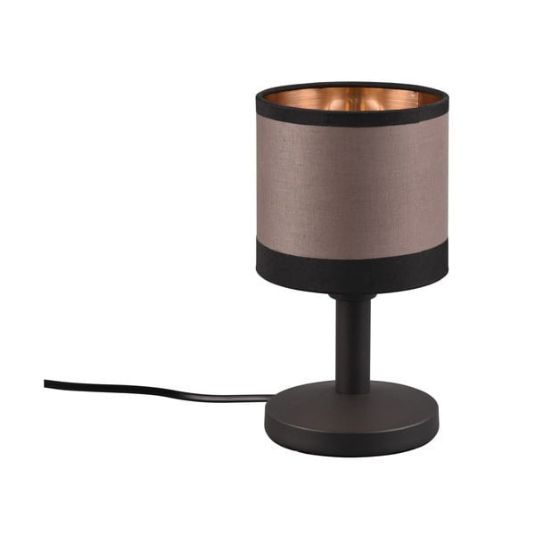 Lampada da tavolo nero-marrone (altezza 22 cm) Davos - Reality
