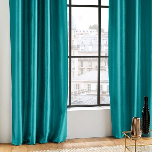 Tenda blu in microsatinato 140x240 cm Shana – douceur d'intérieur-image-2