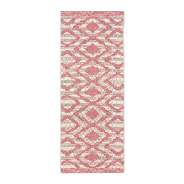 Tappeto da esterno rosso e crema Isle, 70 x 200 cm - NORTHRUGS