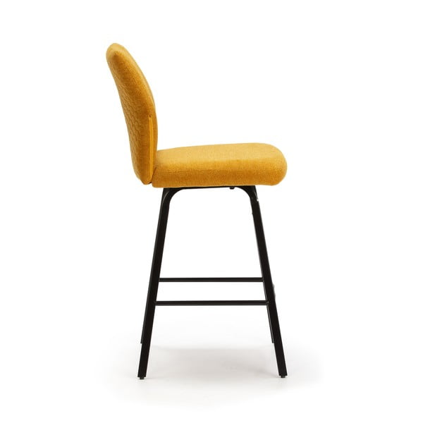 Sgabelli da bar in colore senape in set di 4 65 cm Bei - Marckeric-image-4