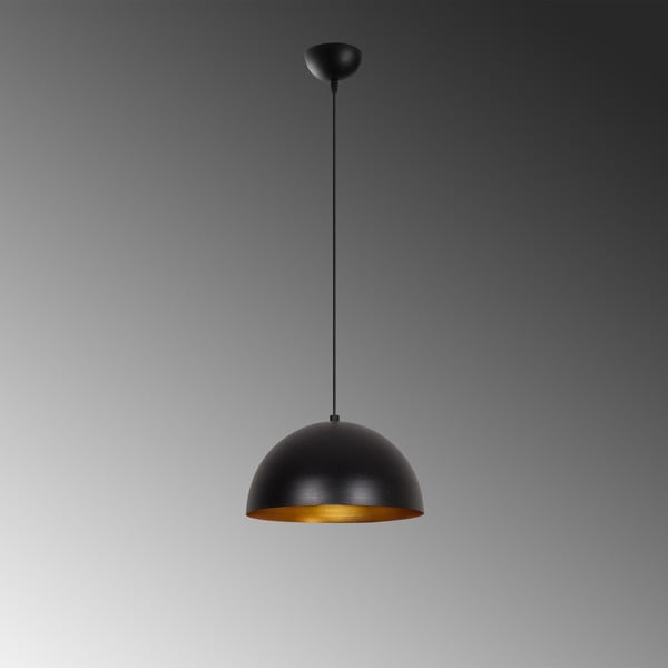 Lampadario nero con paralume in metallo ø 30 cm Coppa – Opviq lights-image-1
