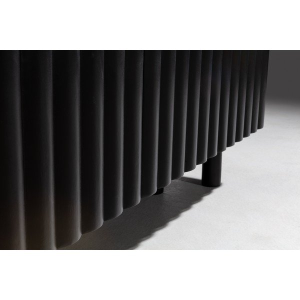 Mobile TV nero in mango massiccio 160x55x40 cm Tamira – MOME-image-2