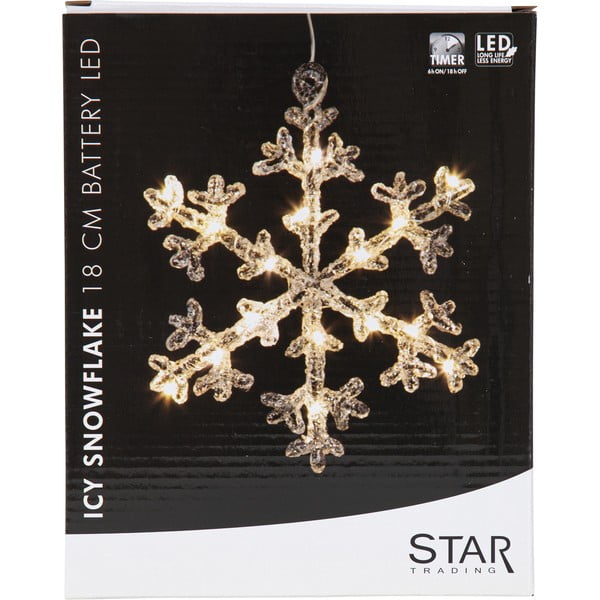 Decorazione luminosa con motivo natalizio Icy Snowflake - Star Trading-image-1
