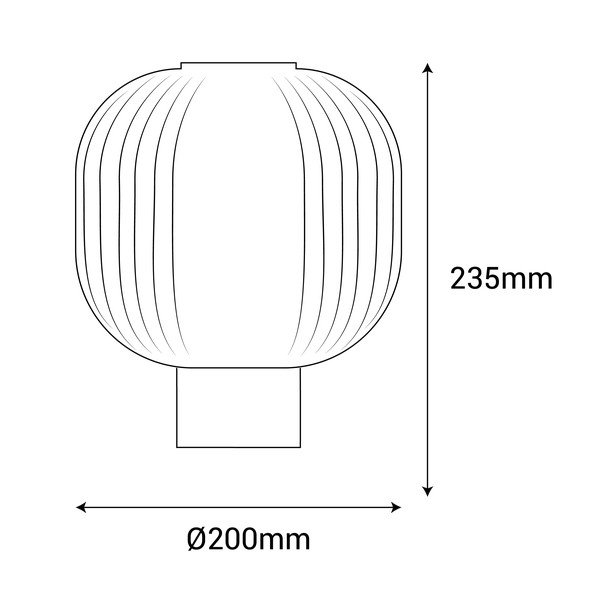 Lampada da tavolo nera, altezza 23,5 cm Garbo - SULION-image-3