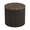 Tavolino rotondo con piano effetto marmo ø 45 cm Rota – House Nordic