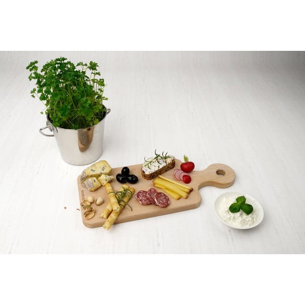 Tagliere da cucina in legno, 35 x 15 cm Nature - Fackelmann-image-1