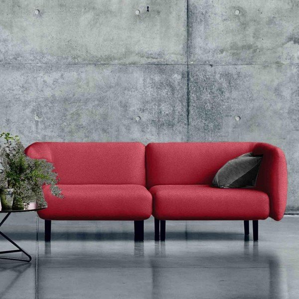 Divano rosso , 230 cm Elle - Softline-image-1