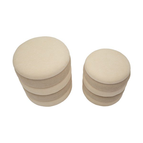 Set di poggiapiedi color crema 2 pz Nordic Style – Mauro Ferretti-image-2