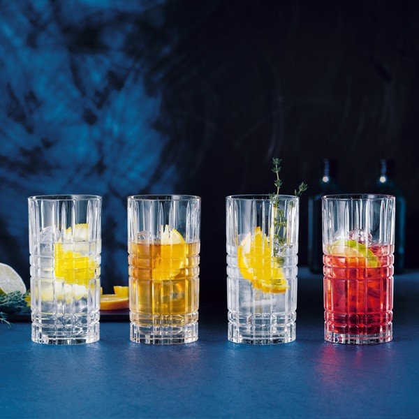Set di 4 bicchieri di cristallo Longdrink, 445 ml Square - Nachtmann-image-1