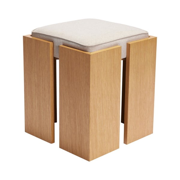 Sgabello in colore naturale Forma - Hübsch-image-3