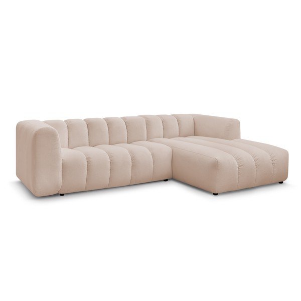 Divano angolare beige (penisola a destra/chaise lounge) Talia – Bobochic Paris-image-3
