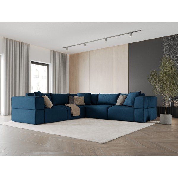 Divano angolare variabile blu Esther - Milo Casa-image-1
