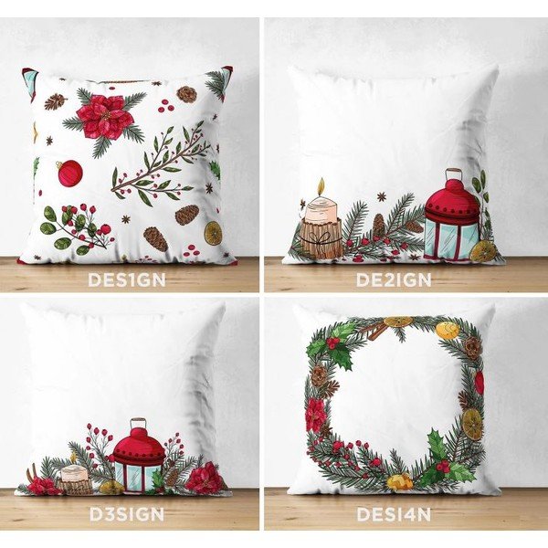 Federe decorative in set a tema natalizio 4 pz 43x43 cm Merry Christmas – Mila Home-image-1