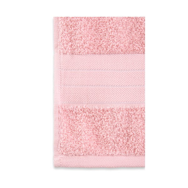 Set di 4 asciugamani in spugna di cotone rosa 50x100 cm - Good Morning-image-2