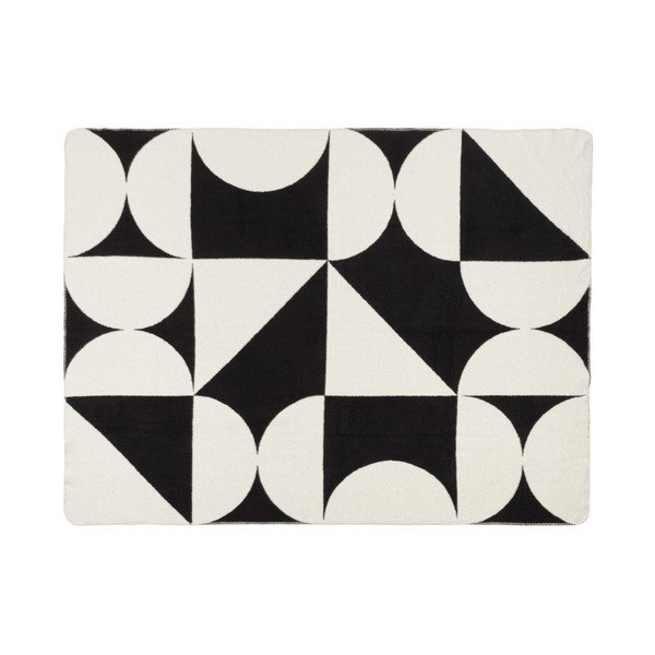 Coperta nera/color crema 150x200 cm Tul – noo.ma