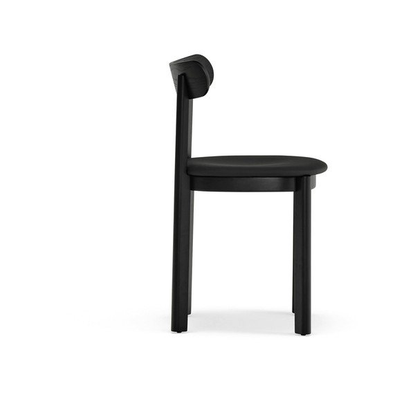 Sedia da pranzo nera con effetto frassino Nara – Teulat-image-3