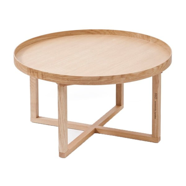 Tavolo rotondo in legno di quercia, Ø 66 cm Round - Wireworks