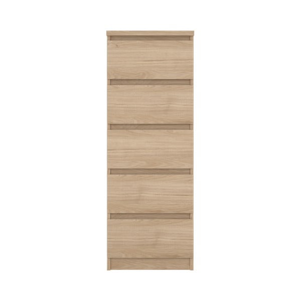 Cassettiera di colore naturale con effetto rovere 40x111x50 cm Naia – Tvilum