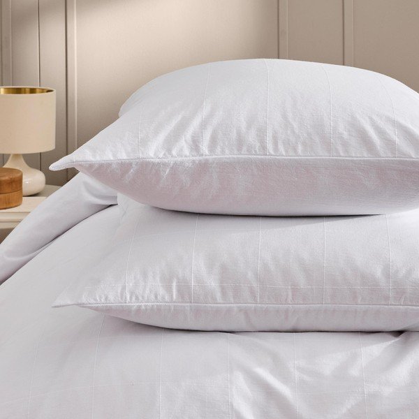 Set copripiumino e federa bianco per letto matrimoniale ed esteso 240x220 cm Linella – douceur d'intérieur-image-3